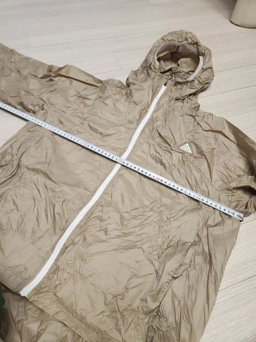 ナイキ ACG ウィンドブレーカー フーディー ジャケット ベージュ ジッパー交換