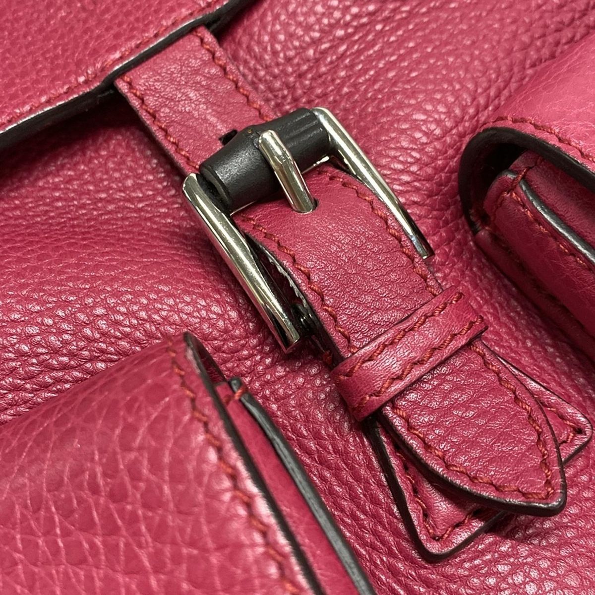  GUCCI グッチ リュックサック バンブー 370833 ピンク タッセル レザー リュック バックパック バッグ