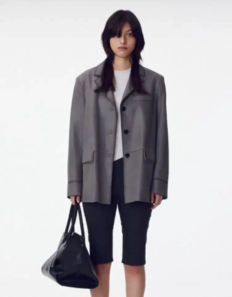 メゾン麻 3ボタン スウェード ジャケット