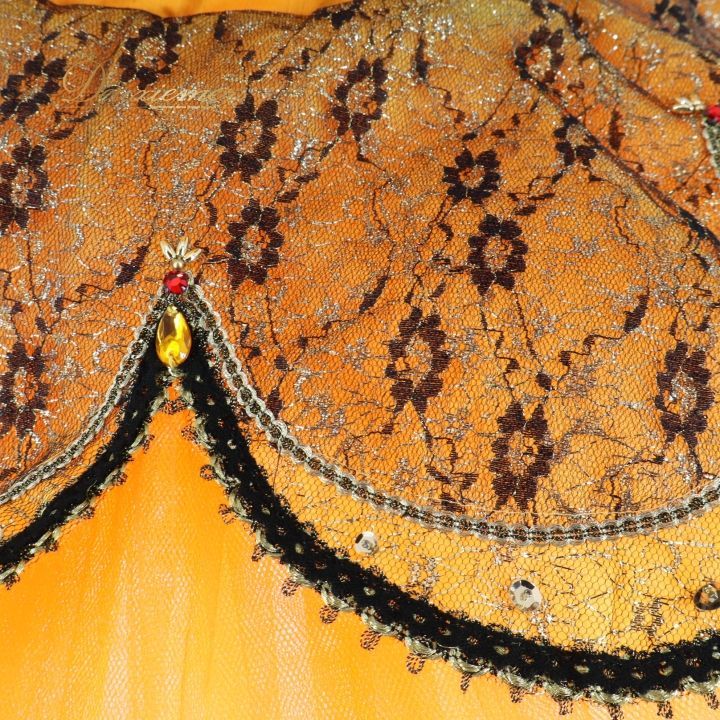 バレエ 衣装 チュチュ 発表会 コンクール パキータ エトワール 黒 オレンジ レース ジュニア オレンジ系 ブラック系 エトワールコスチューム 発表会衣装 コンクール衣装 バレエチュチュ ドレス 舞台衣装 ブラックレース オレンジチュチュ バレエ用品