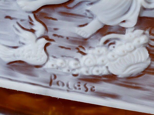 穏やかな日　シェル　カメオ　ルース ジュエリー極】Amerigo Polese作 穏やかな風景 シェルカメオルース