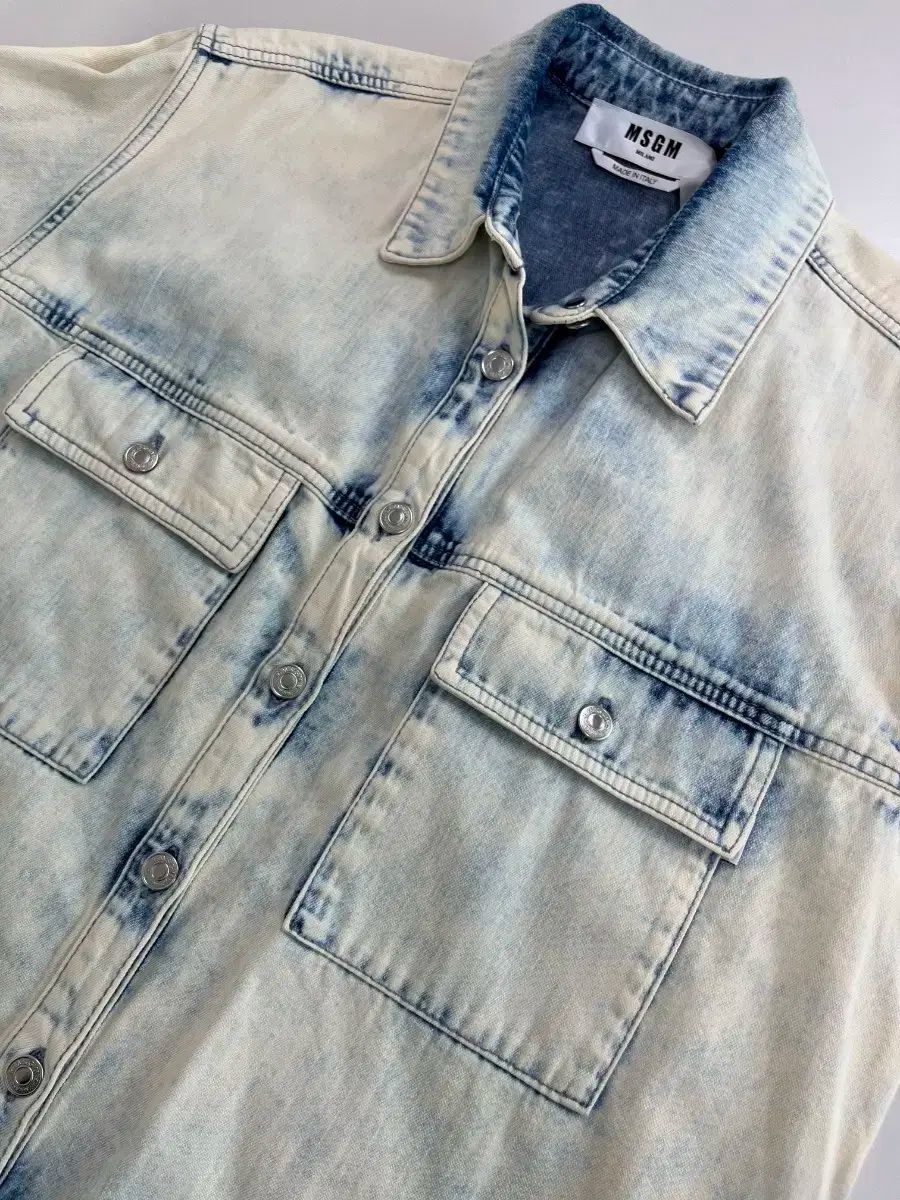 MSGM ウォッシュ デニム シャツ