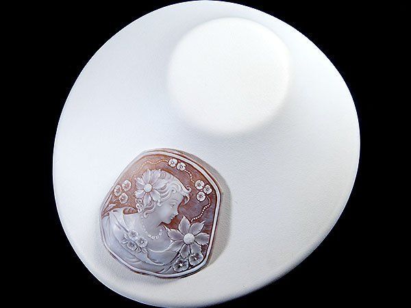 超大型　シェル　カメオ　ルース　アクセサリー　ジュエリー　作者不明　刻印有 超大型 シェル カメオ ルース アクセサリー ジュエリー 作者不明 刻印