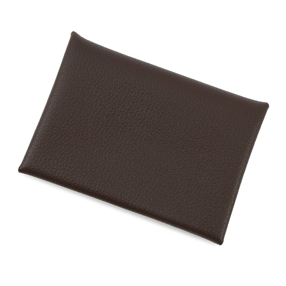 エルメス コインケース カルヴィ デュオ モカ シルバー金具 エバー B刻印 HERMES 財布