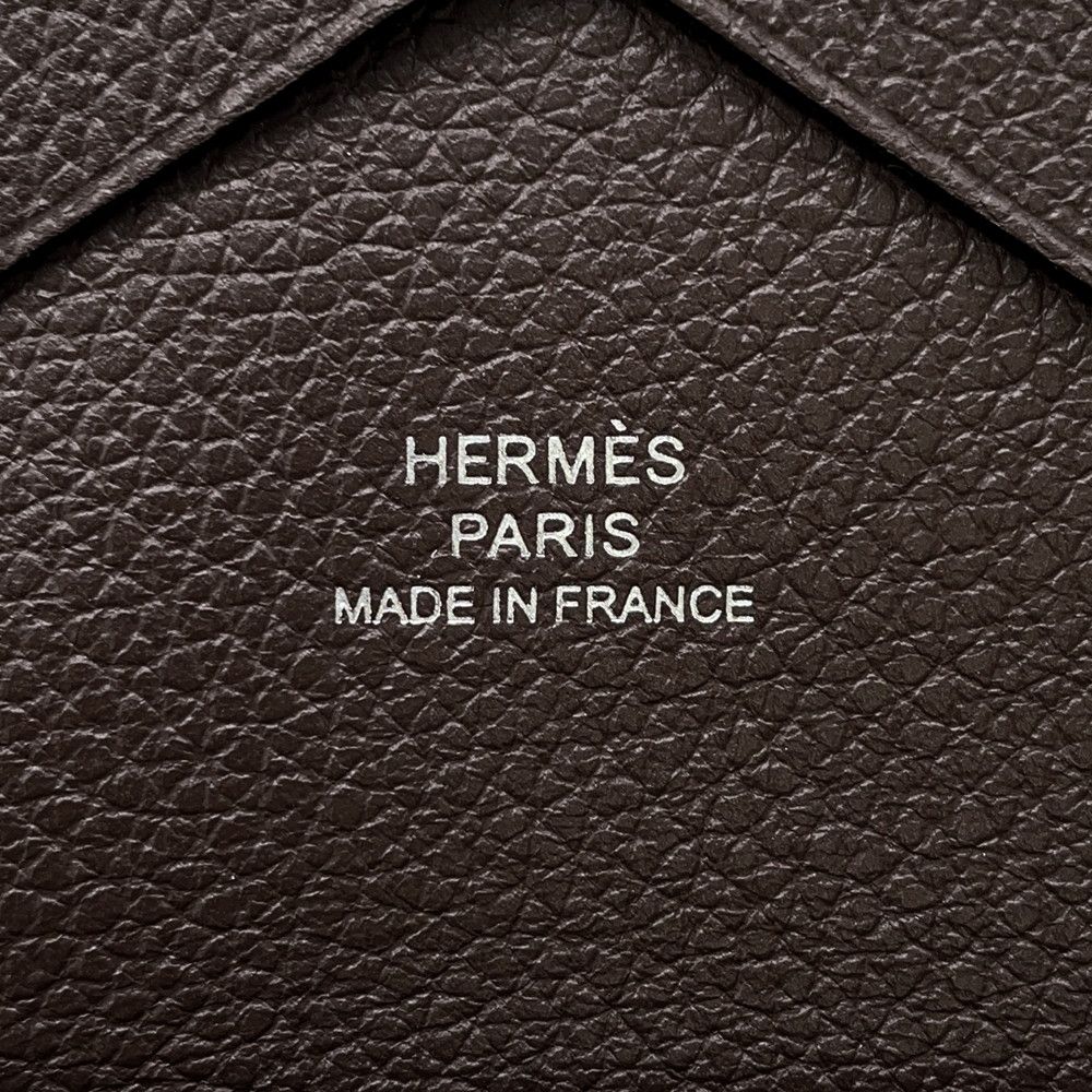 エルメス コインケース カルヴィ デュオ モカ/シルバー金具