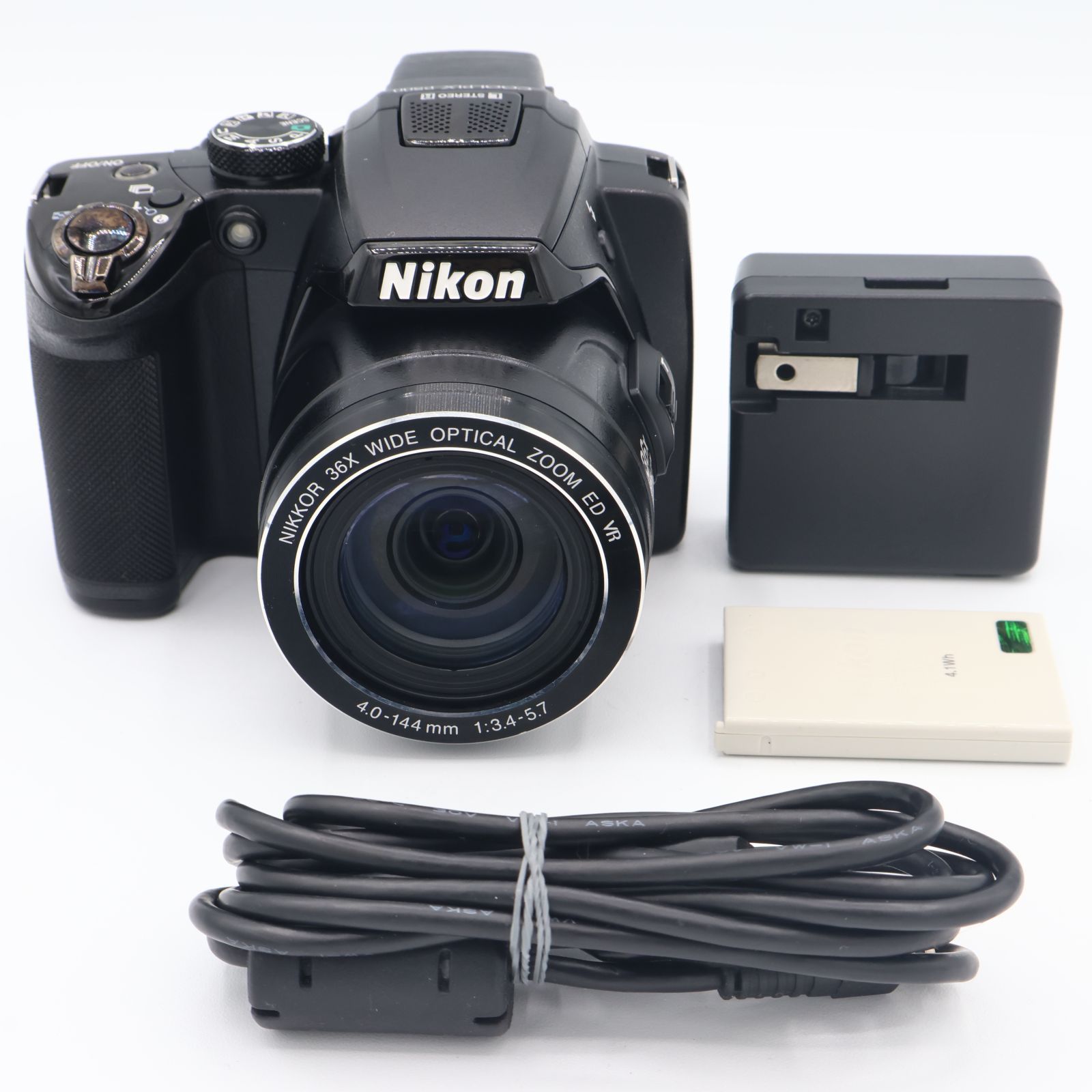 Nikon ニコン COOLPIX P 500 ブラック 1210万画素 裏面照射CMOS 広角22 5 mm 光学36倍 3型チルト式液晶 フルHD 251028_