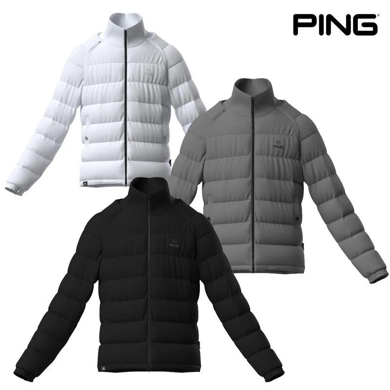 PING ピンゴルフ パフォーマンスアパレル 全方向ストレッチ 接結ボーダー 2WAY フルジップ 中綿ブルゾン メンズ 621-5220003 日本 25秋冬