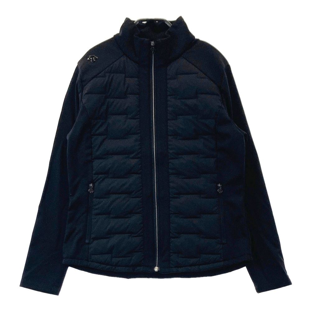 サイズ M DESCENTE GOLF デサントゴルフ DGWUJK03 裏起毛 切替 ダウン ジップジャケット ブラック系 240101503818 ゴルフウェア レディース ストスト