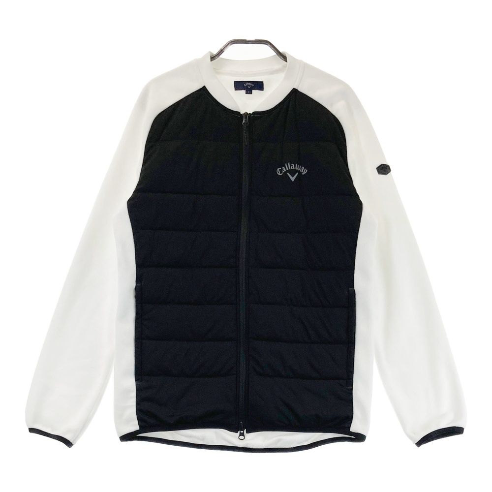 サイズ L キャロウェイ 中綿切替 フリースジャケット ホワイト系 ゴルフウェア メンズ ストスト