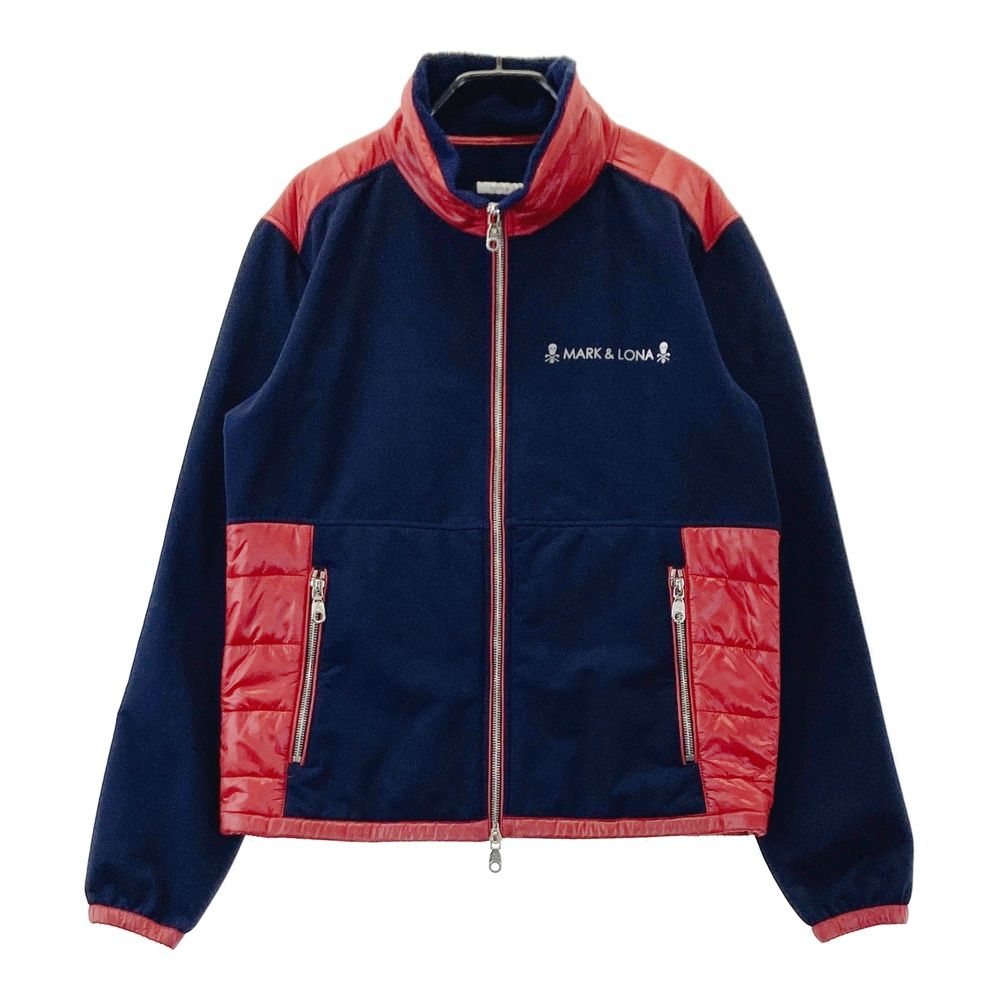 サイズ 44 MARK-LONA マークアンドロナ 中綿切替 ジップジャケット 裏フリース ネイビー系 ゴルフウェア メンズ ストスト