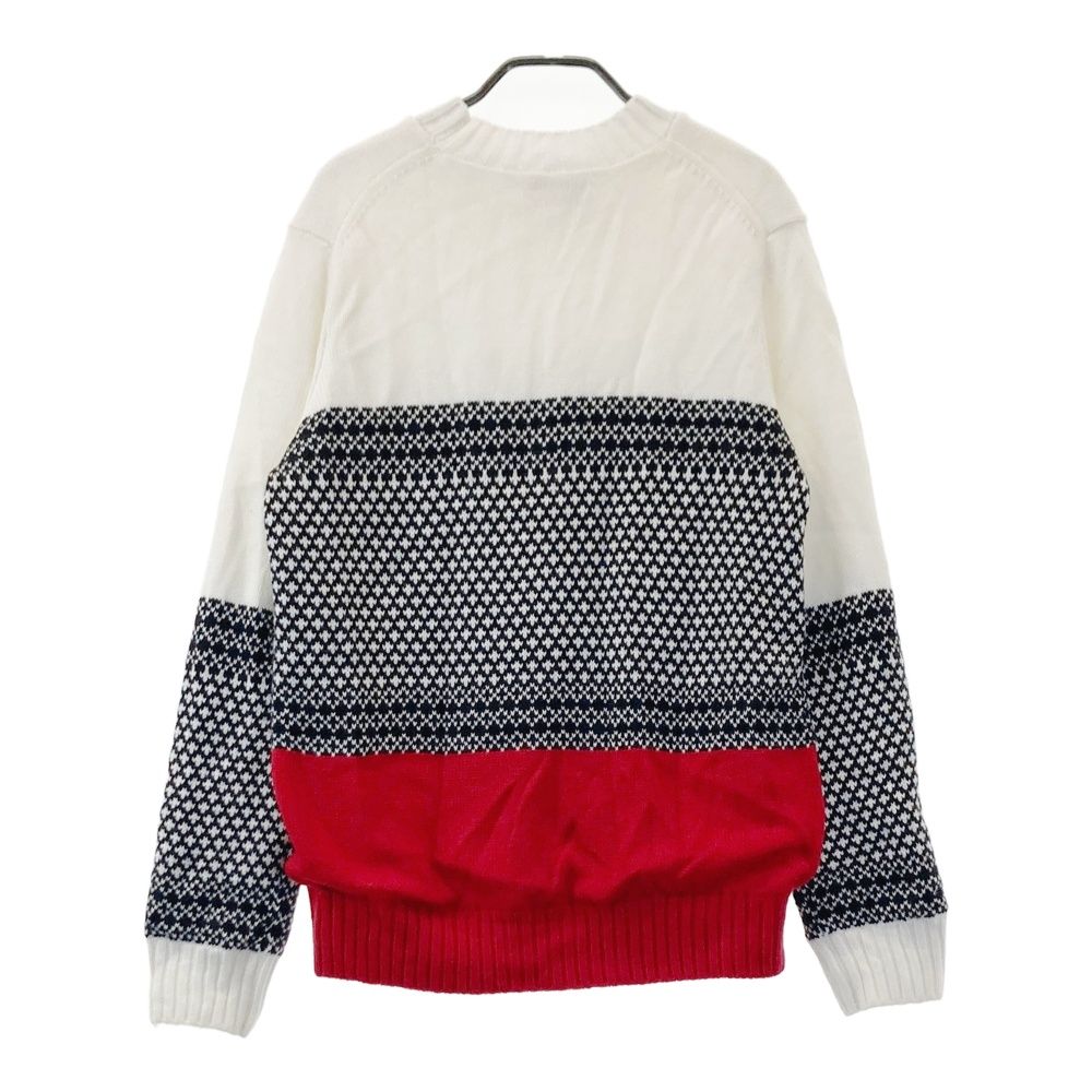 サイズ 4 BALANCE GOLF ニュー ンス 裏地付ウール混 ニットセーター 総柄 ホワイト系 ゴルフウェア メンズ ストスト