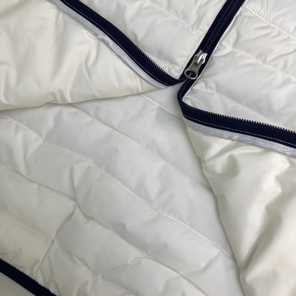  サイズ LL AND PER SE アンパスィ フード付中綿ジップベスト ホワイト系 ゴルフウェア レディース ストスト ベスト レディースウェア