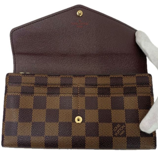 LOUIS VUITTON ダミエ ポルトフォイユ・サラ N63209 フラップ長財布