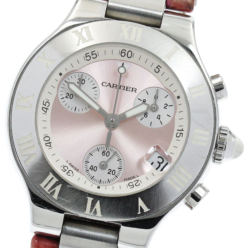 カルティエ CARTIER W1020012 クロノスカフ デイト クォーツ レディース_917307