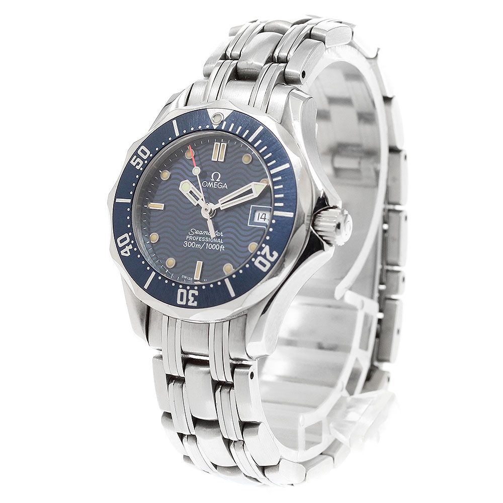  オメガ OMEGA 2583.80 シーマスター300 デイト クォーツ レディース保証書付き_917370 腕時計(クォーツ) 腕時計(アナログ)