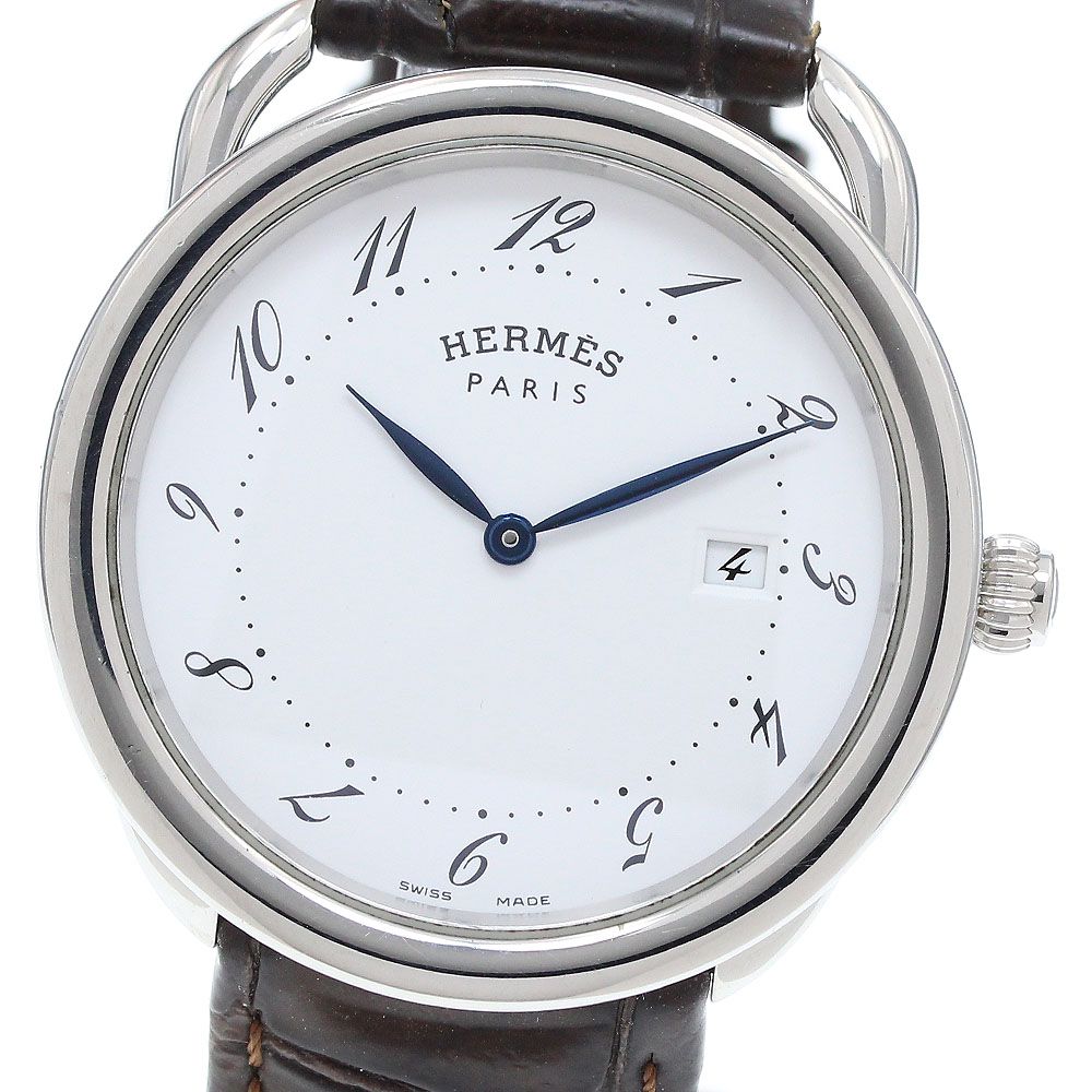 エルメス HERMES AR5.710a アルソー デイト クォーツ メンズ_918527