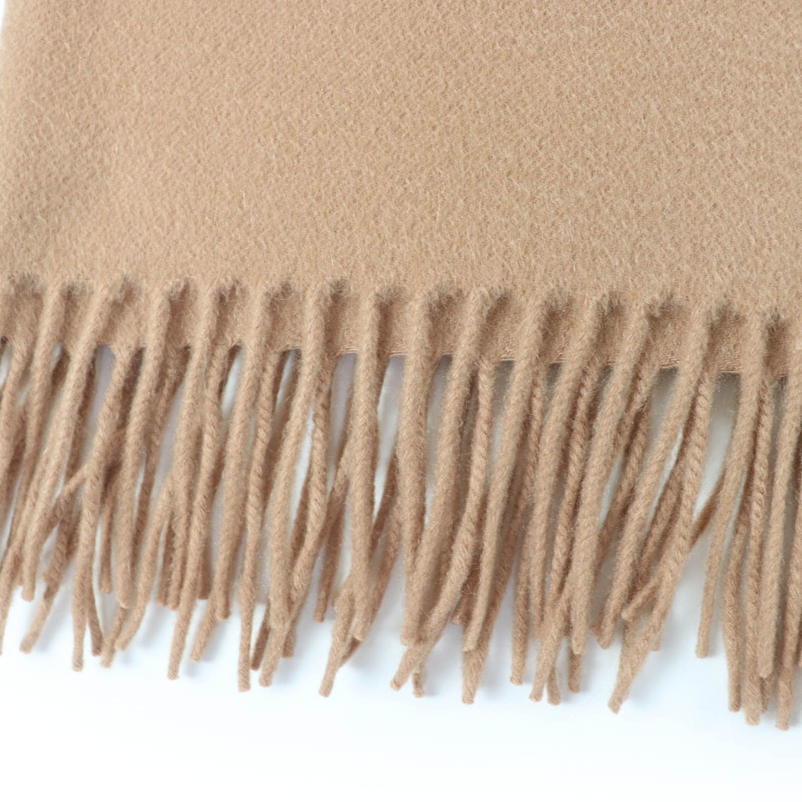  HERMES エルメス カシミヤ100％ ロゴ刺繍入り フリンジ付 超大判ストール マフラー ショール ブラウン レディース ストール ショール 小物