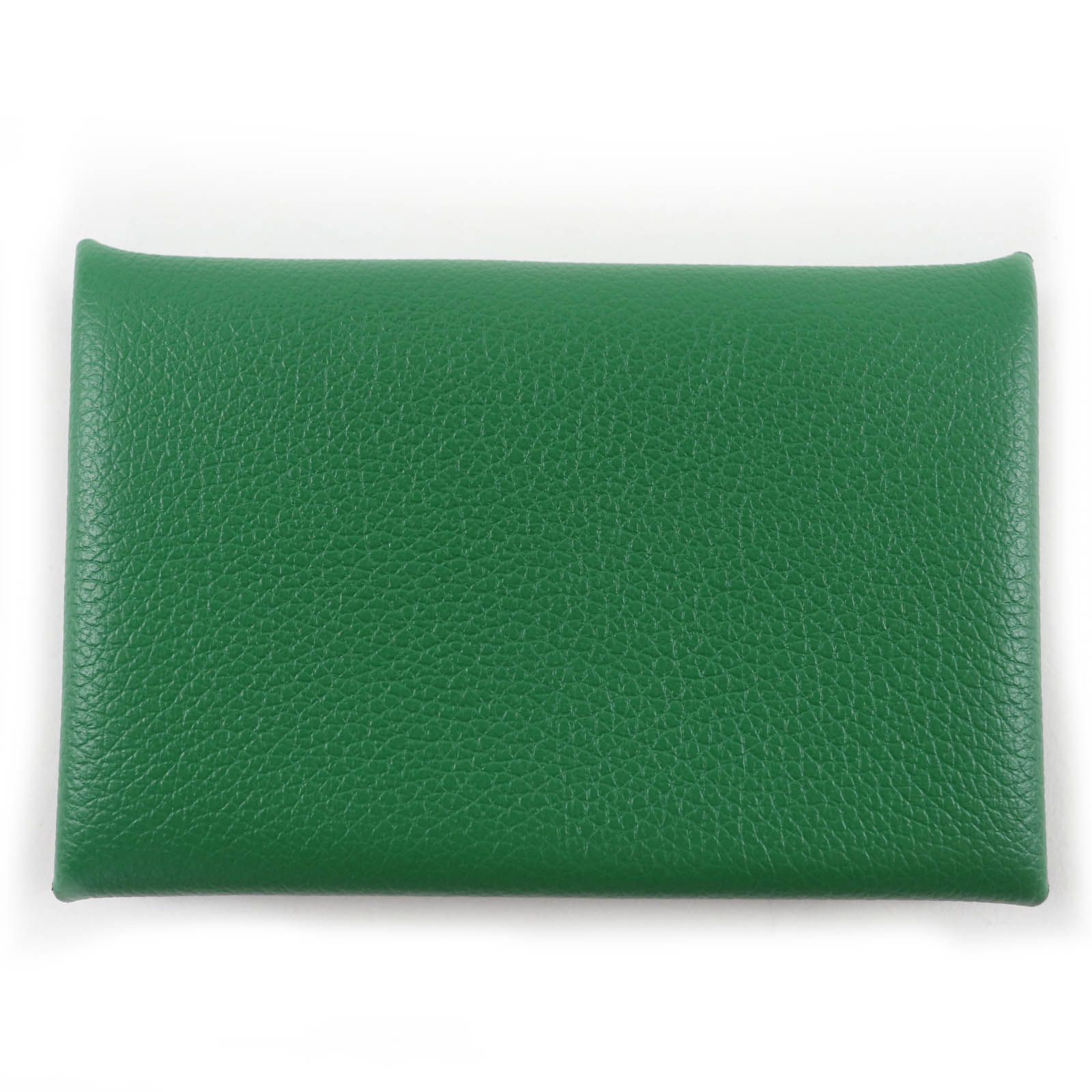 HERMES エルメス バスティア ヴォーエプソン ヴェール ベンガル シルバー金具 カードケース B刻印 き フランス製 レディース