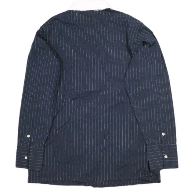 CITYSHOP シティショップ 25SS SUPIMA COTTON シャツ タイプライター クレリックストライプシャツ 25050042857010 Free NAVY 長袖 断ち切り トップス g23737