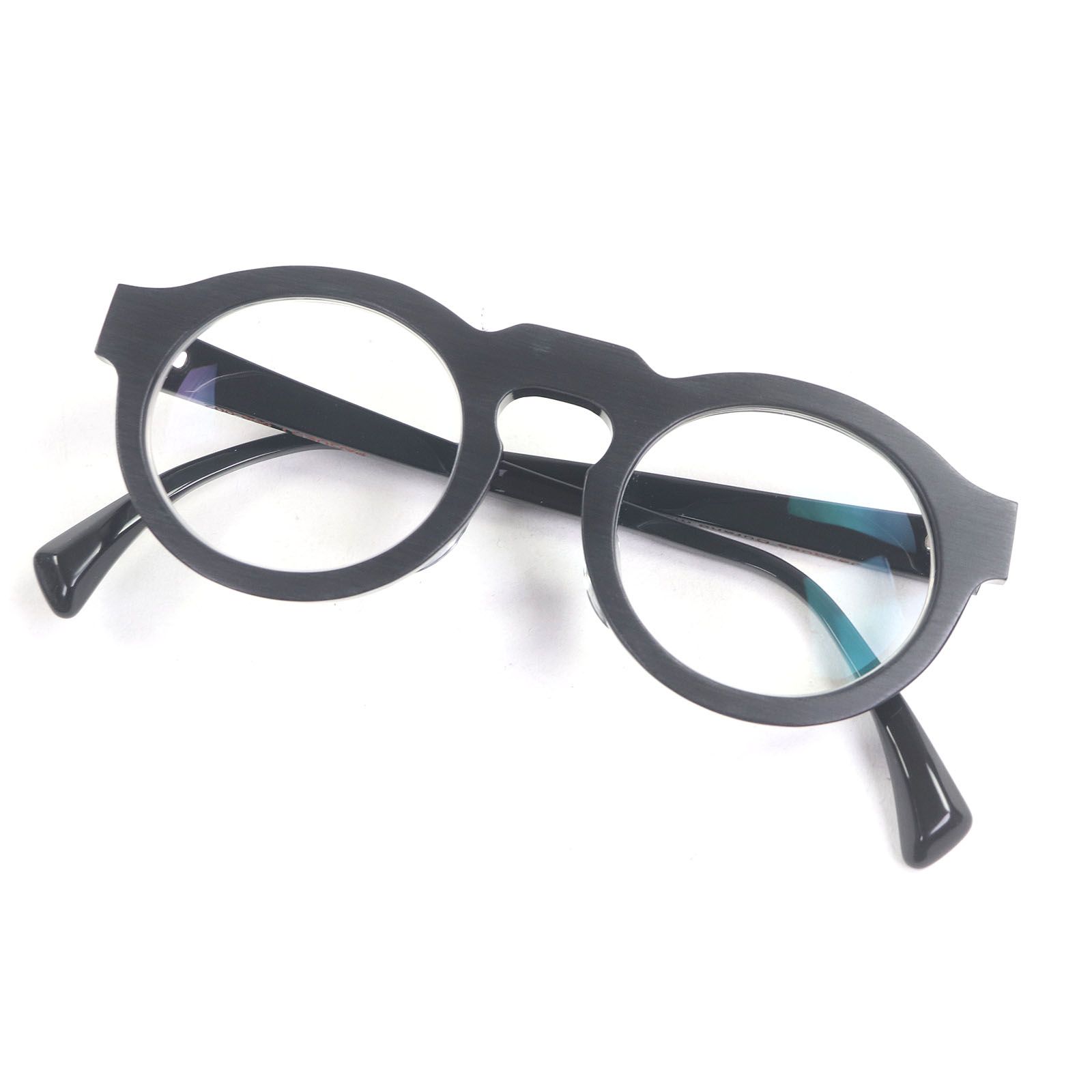 Jacques Durand ジャックデュラン PAQUES L 506 ボストンフレーム メガネ 眼鏡 アイウェア ブラック 度入り 箱 ケース付き イタリア製 メンズ