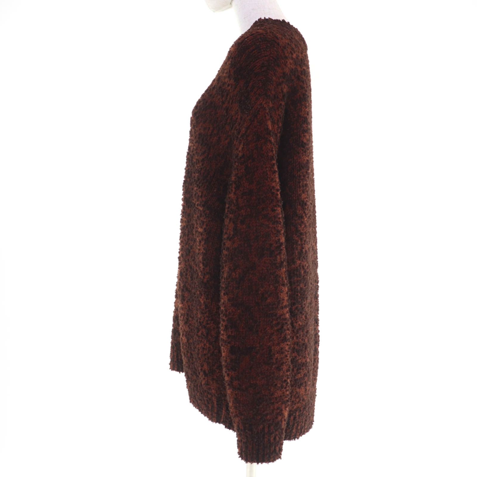 DRIES VAN NOTEN ドリスヴァンノッテン 1157-343-1355 ウール オーバーシルエット 長袖 ニット ブラウン系 約Mサイズ相当 レディース