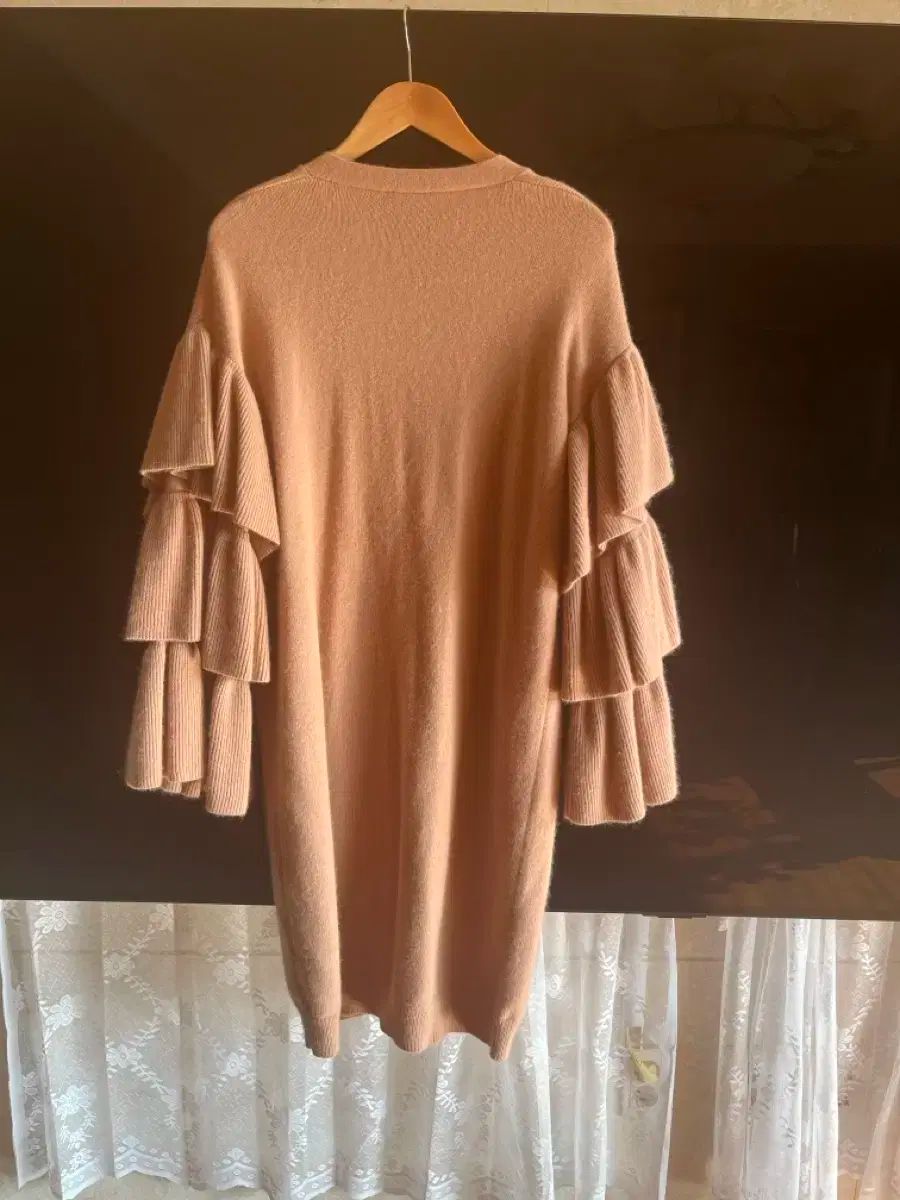 カシミア100 カーディガン ロング丈