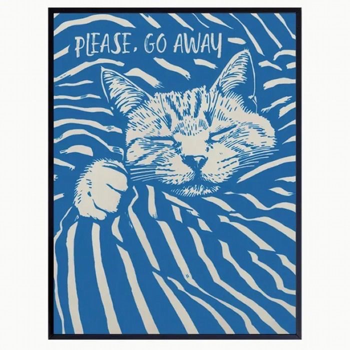 ポスター インテリア レトロ ヴィンテージ ネコ シンプル カフェ 北欧