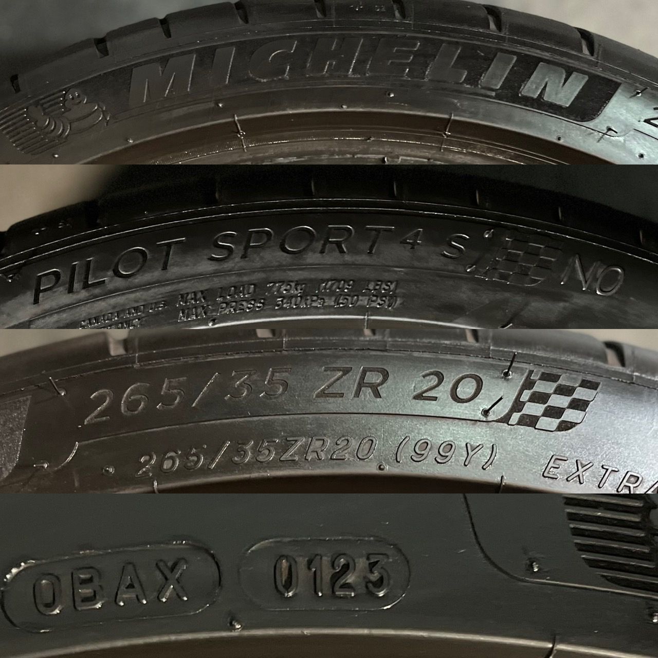  製 約8 5分山 ミシュラン パイロットスポーツ PILOT SPORT 4 S M N 0 265 35 R 20 1本 h_657 20インチ サマータイヤ ノーマルタイヤ