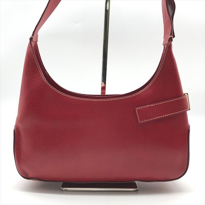 FERRAGAMO フェラガモ レザー ガンチーニ ワンショルダー ショルダー バッグ レッド レディース ブランド 鞄 カバン BAG r335