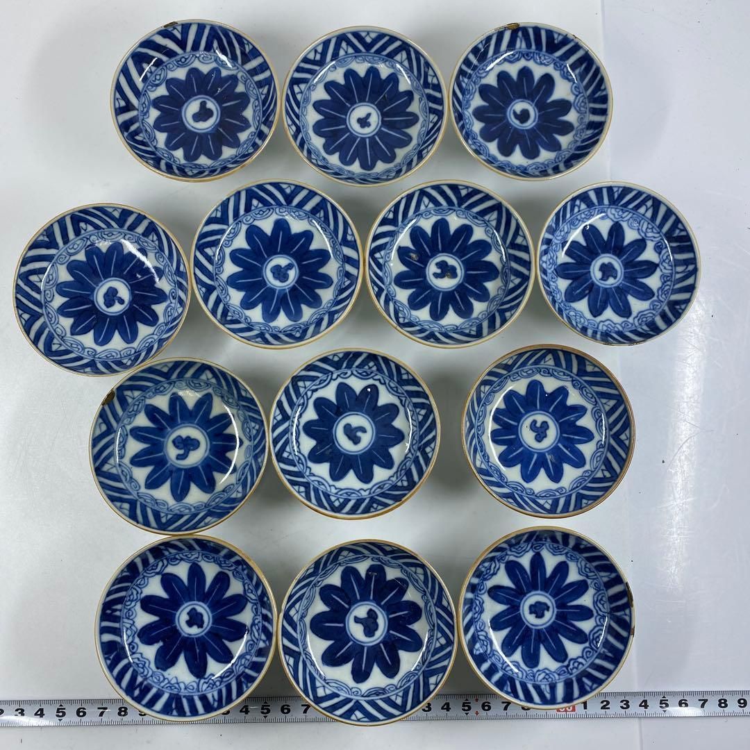 中国清時代 玩玉 新渡青花小皿 直径8 5㎝トコサエ本な7 0211 1 F