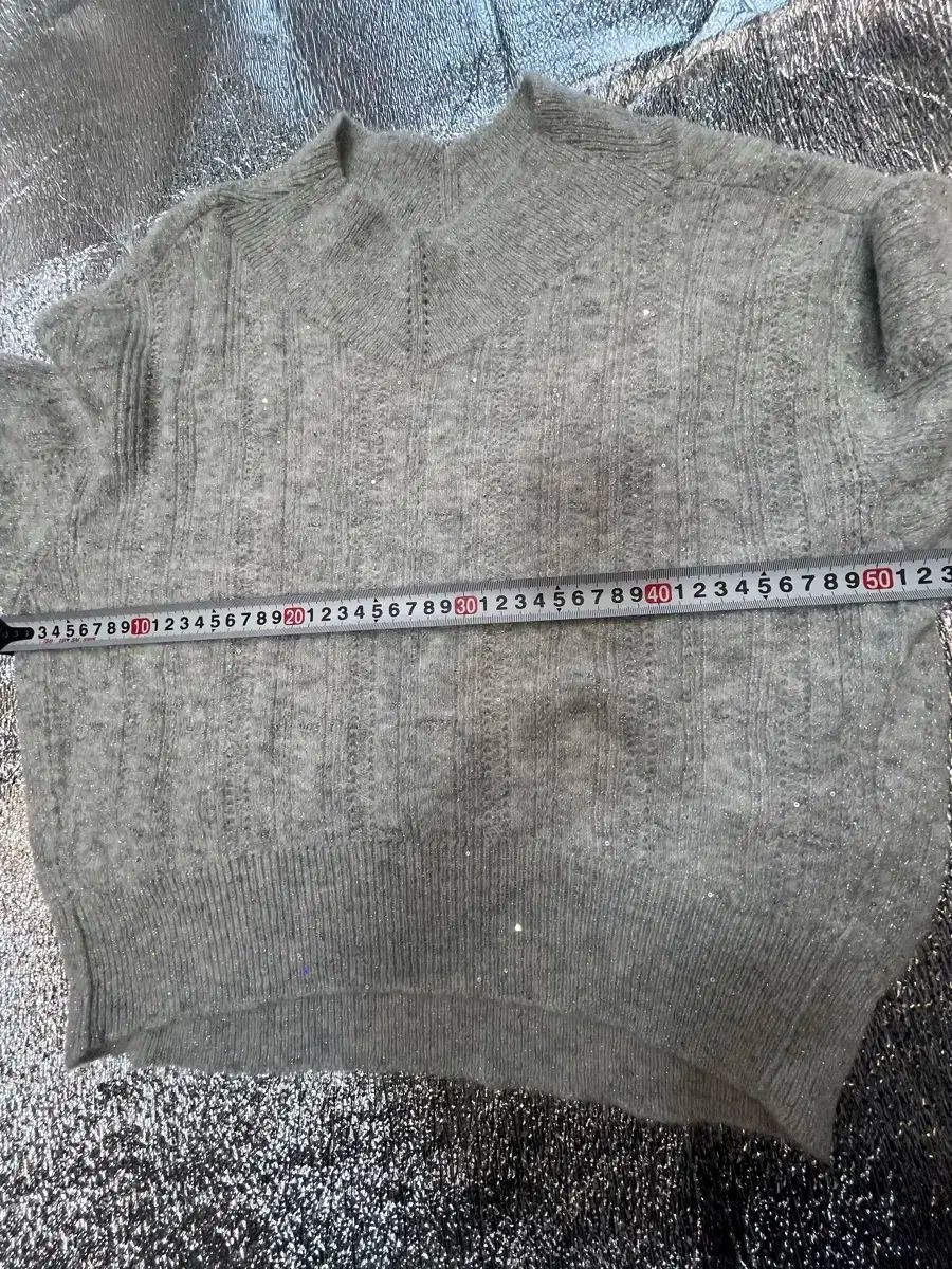  新商品級 SYSTEM Vネック ニット 長袖 セーター グレー 長袖 ニット セーター