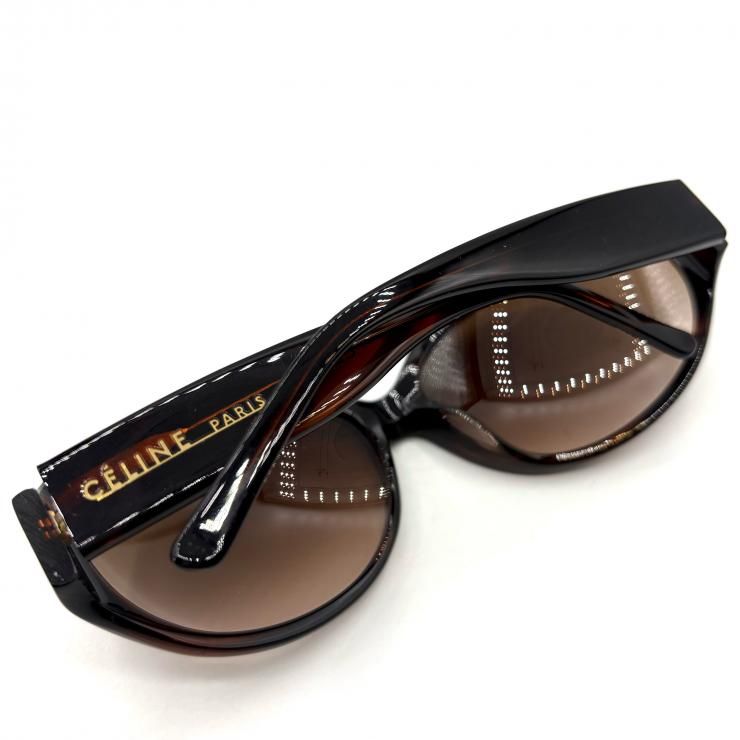 【美品】CELINE サングラス　ブラウン(べっ甲) CELINE セリーヌ サングラス べっ甲柄 ブラウン 鑑定済み 正規品