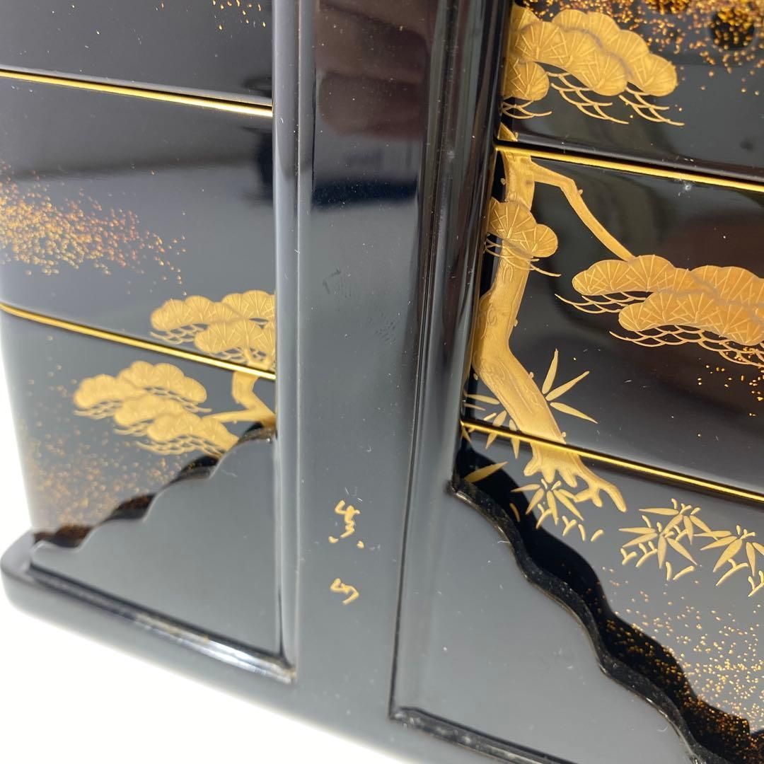 蒔絵師 真山 輪島塗 山水蒔絵 花見弁当 トルサ 本さ7-0211