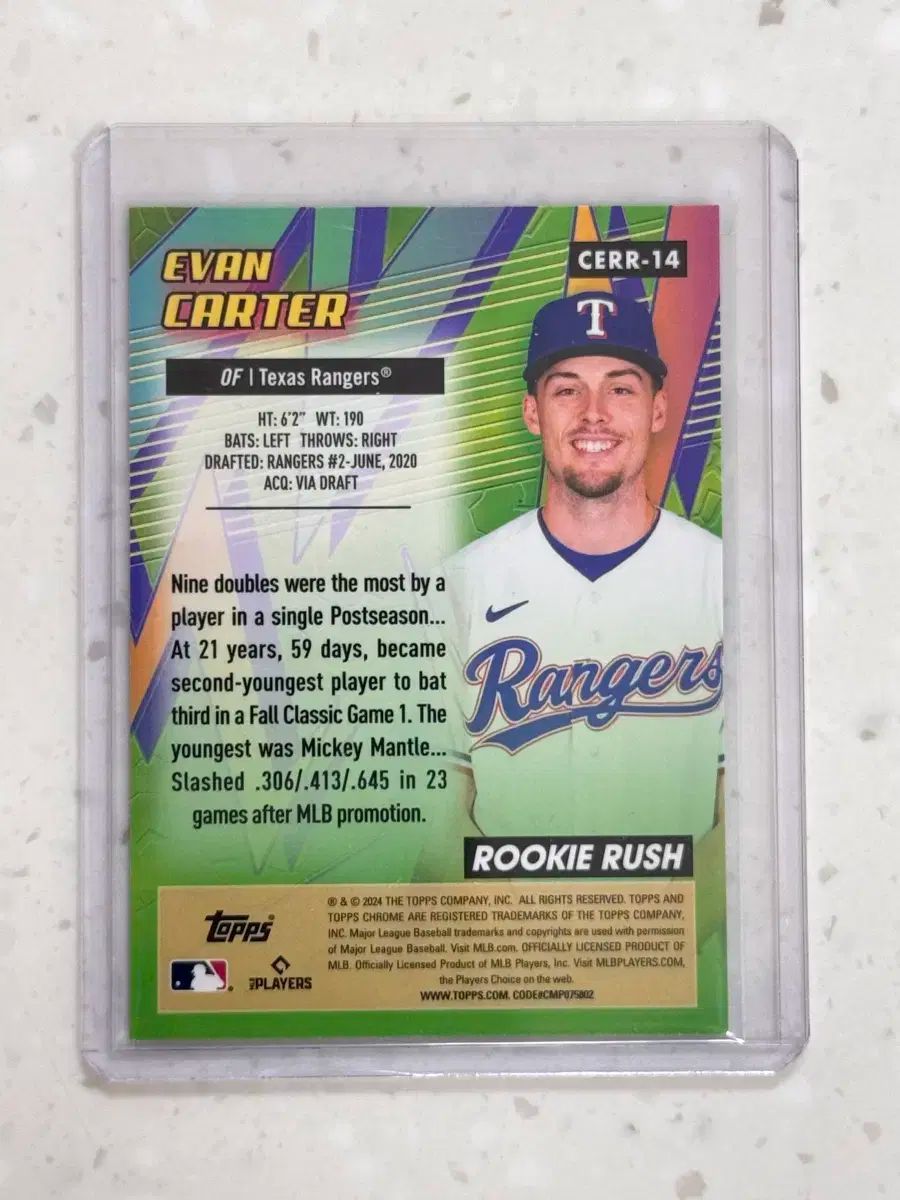 2024 TOPPS トップス クローム テキサス エバン カーター オール