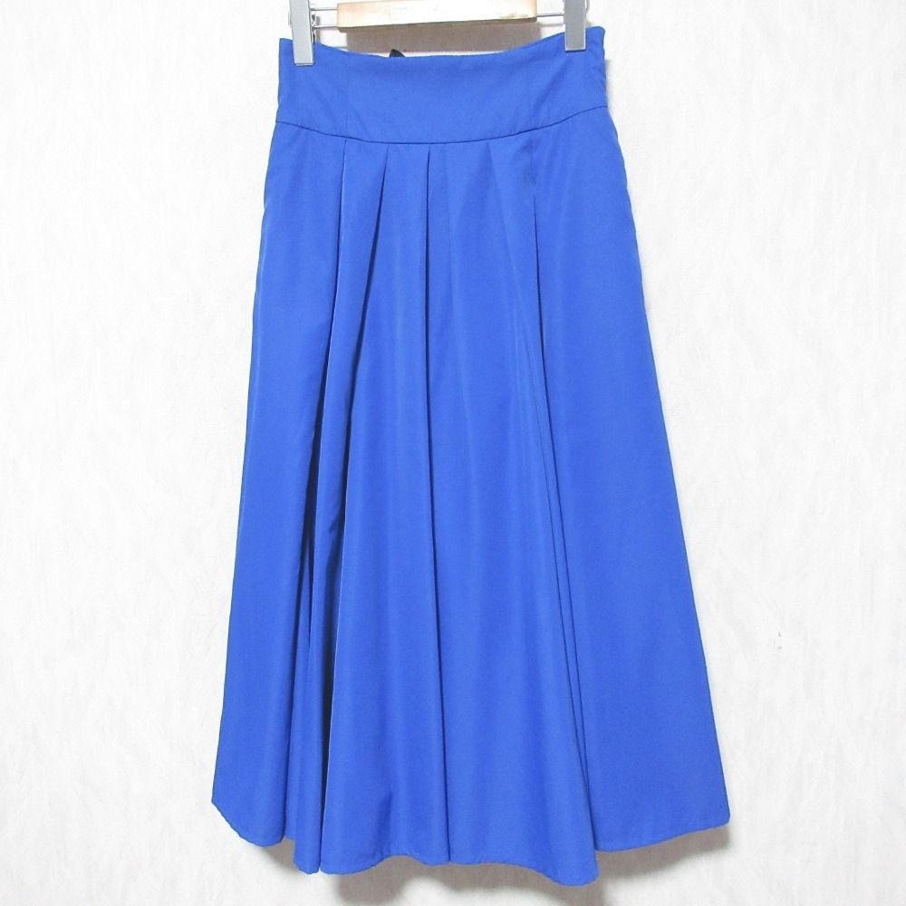 LOULOU WILLOUGHBY ルルウィルビー タフタハイウエストタックスカート 21222011160 サイズ1 ブルー レディース 古着