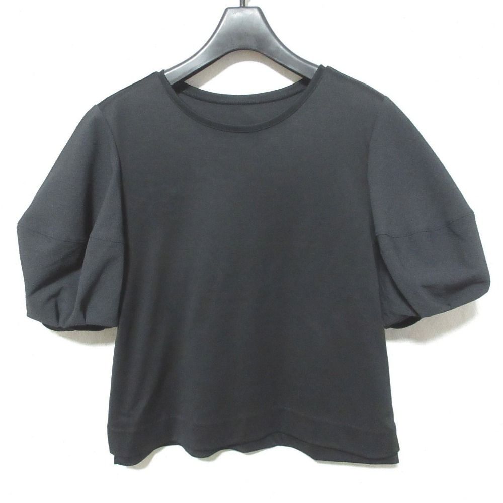 24SS ANAYI アナイ パフスリーブ カットソー サイズ36 ブラック レディース 古着