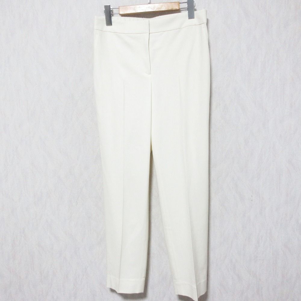 24AW theory luxe セオリーリュクス SUAVE SAXONY CAROL 2 スラックスパンツ 大きいサイズ 44 ホワイト レディース 古着