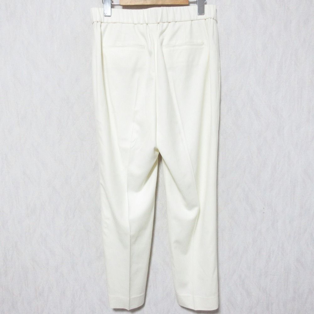 24AW theory luxe セオリーリュクス SUAVE SAXONY CAROL 2 スラックスパンツ 大きいサイズ 44 ホワイト レディース 古着
