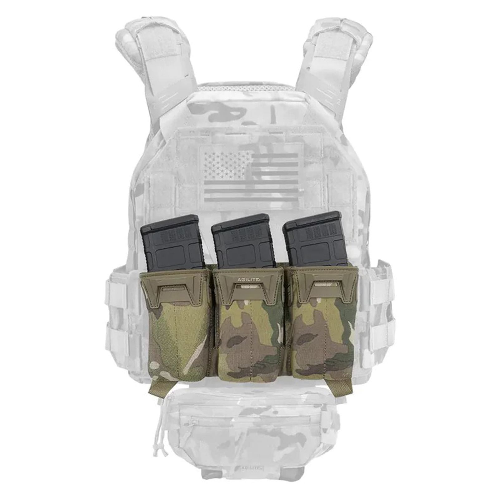 AGILITE トリプルマグポーチパネル PINCER プラカード 5.56弾マガジン