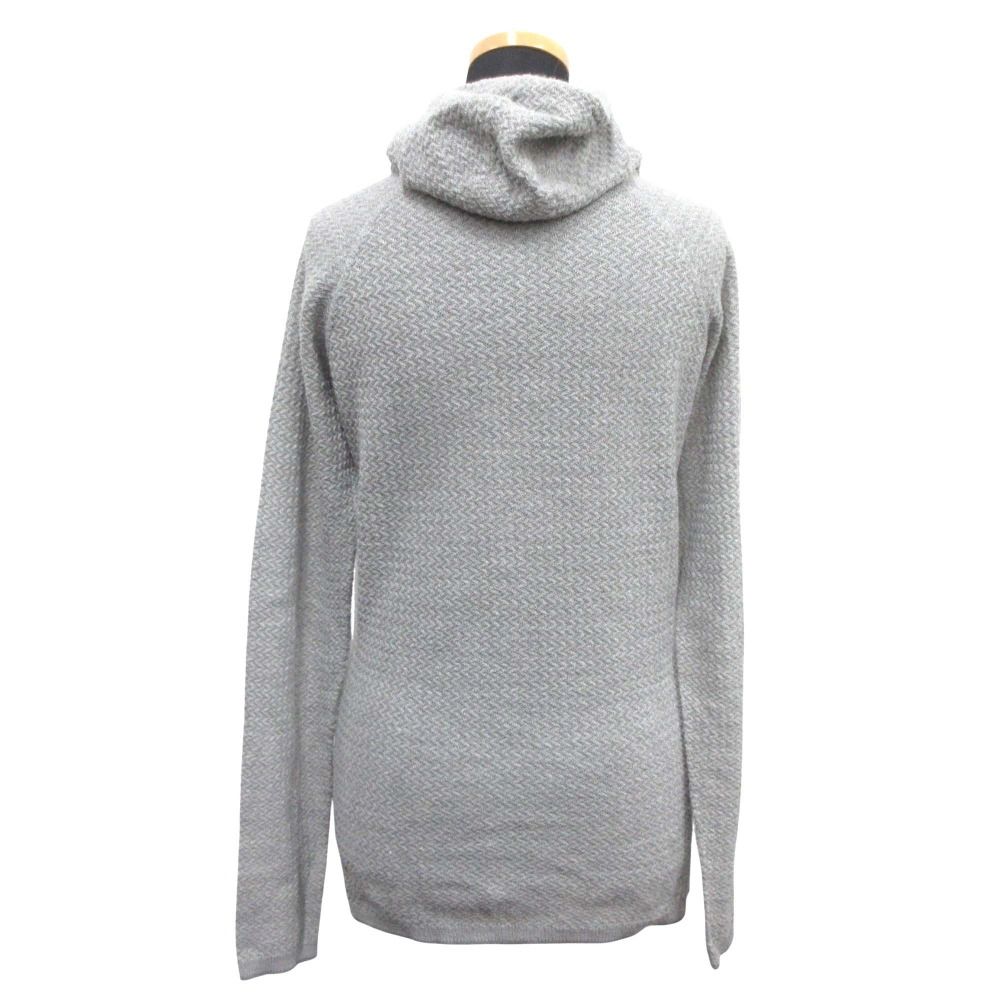  2020年 patagonia パタゴニア キャプリーン エア フーディ ニット パーカー 薄手 プルオーバー メリノウール M グレー レディース 古着 パーカー トップス