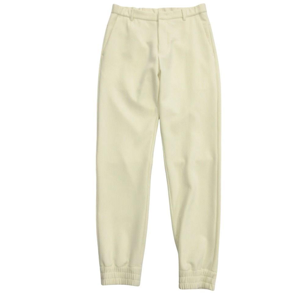 EMPORIO ARMANI エンポリオアルマーニ リブ ニット パンツ ジョガー スラックス イージー 01 白 ホワイト アイボリー メンズ 古着