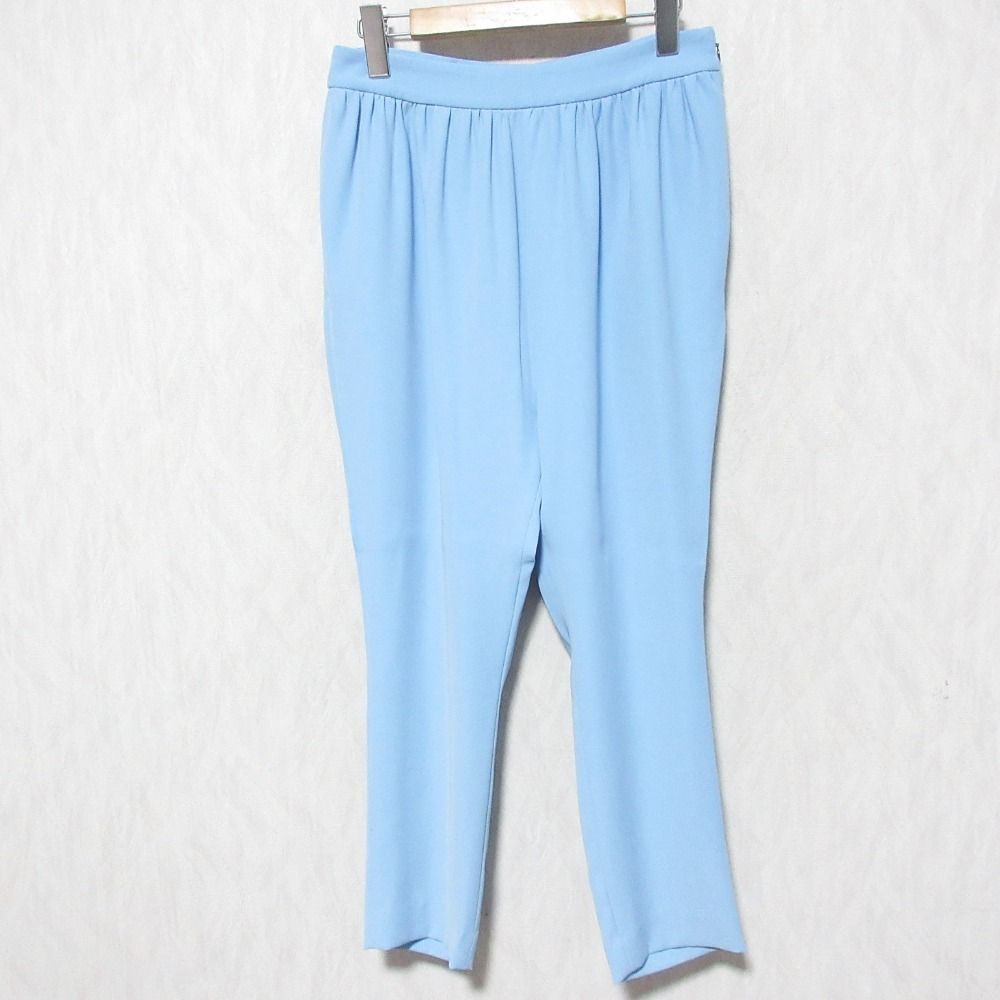 YOKO CHAN ヨーコチャン ハイウエストギャザーパンツ テーパードパンツ YCP-120-038 36 ブルー レディース 古着