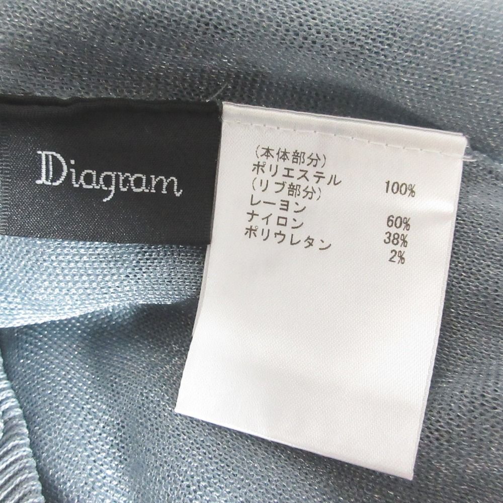 達成 25SS Diagram ダイアグラム グレースコンチネンタル シアーニットパーカー 0325253305 36 ブルー レディース 古着 【超歓迎された!】