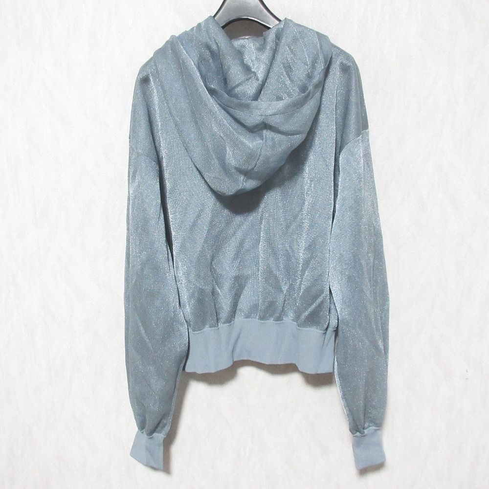 25SS Diagram ダイアグラム グレースコンチネンタル シアーニットパーカー 0325253305 36 ブルー レディース 古着