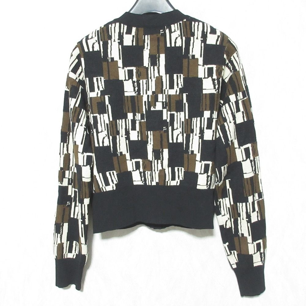 24AW CORCOVADO コルコバード 総柄 ニット カーディガン 322440041 38 ブラック ブラウン レディース 古着