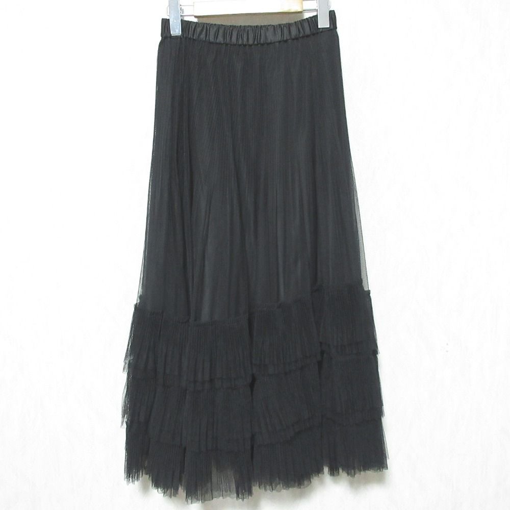 24SS Diagram ダイアグラム グレースコンチネンタル ボリュームチュールスカート 0324221056 36 ブラック レディース 古着