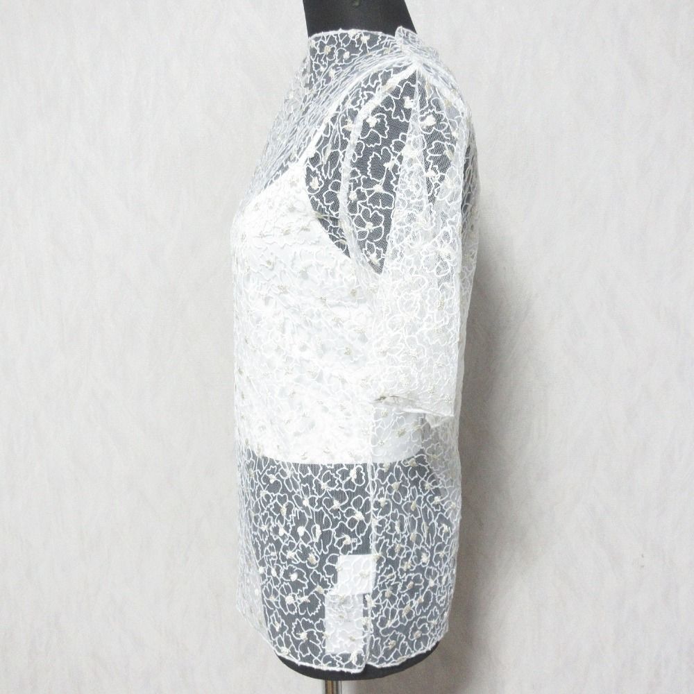 Rosy luce SHEER FLOWER TOPS 美品 roughlow ラフロー airy fringe