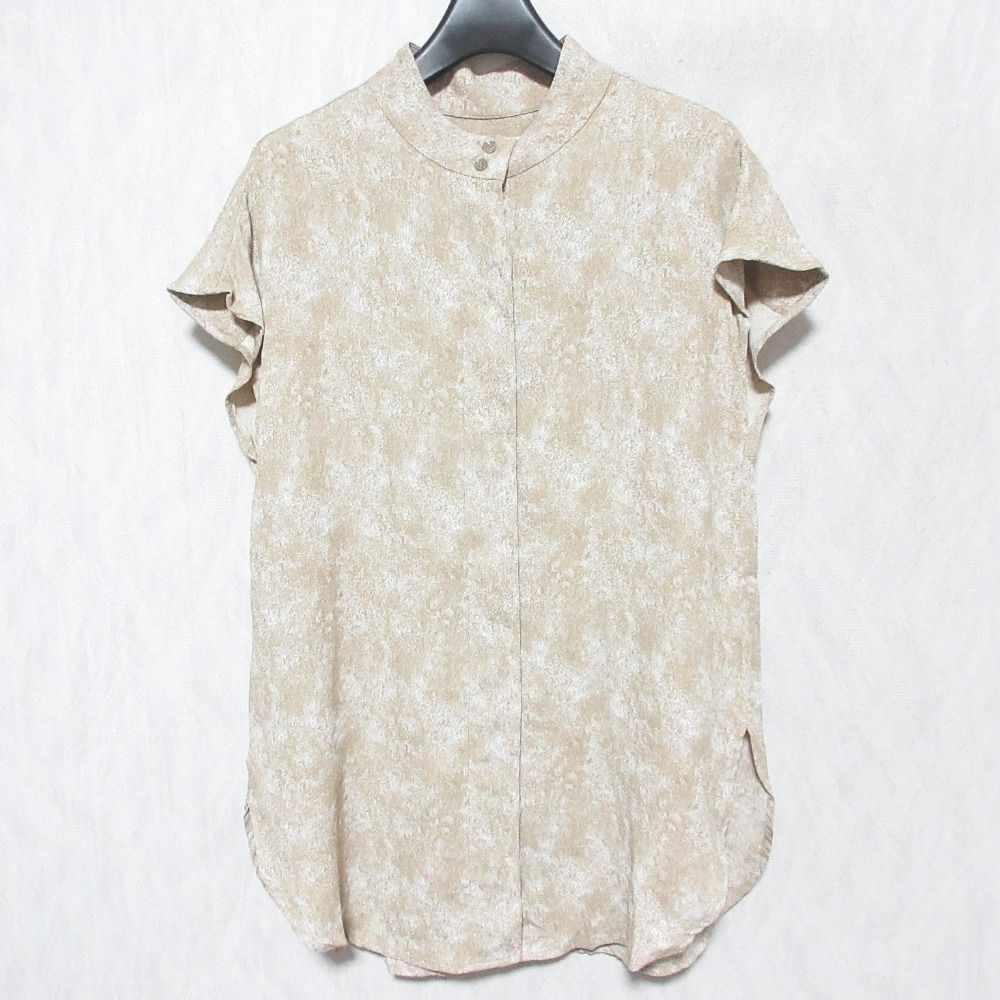 TODAYFUL トゥデイフル スタンド マーブルシャツ スカート セットアップ F 38 ベージュ レディース 古着