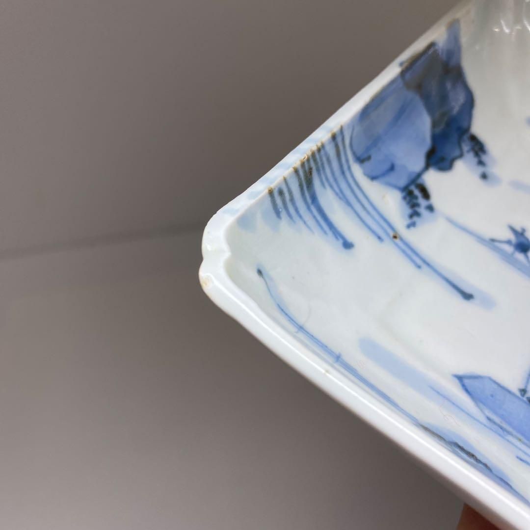 染付長皿 幅19