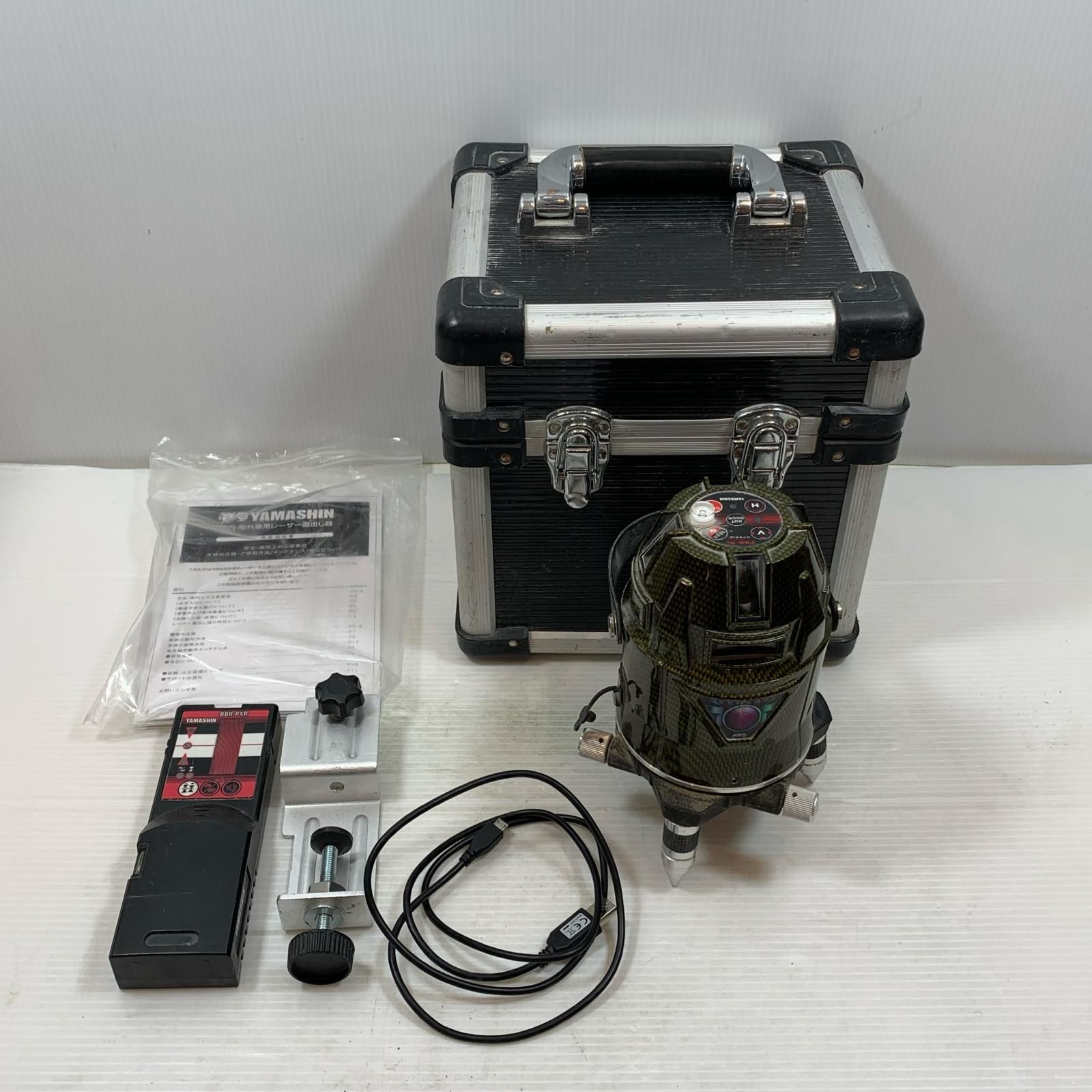 κκ山真 レーザー機器 山真 PXR 9ｓ ケース 受光器付 赤レーザー ブラック